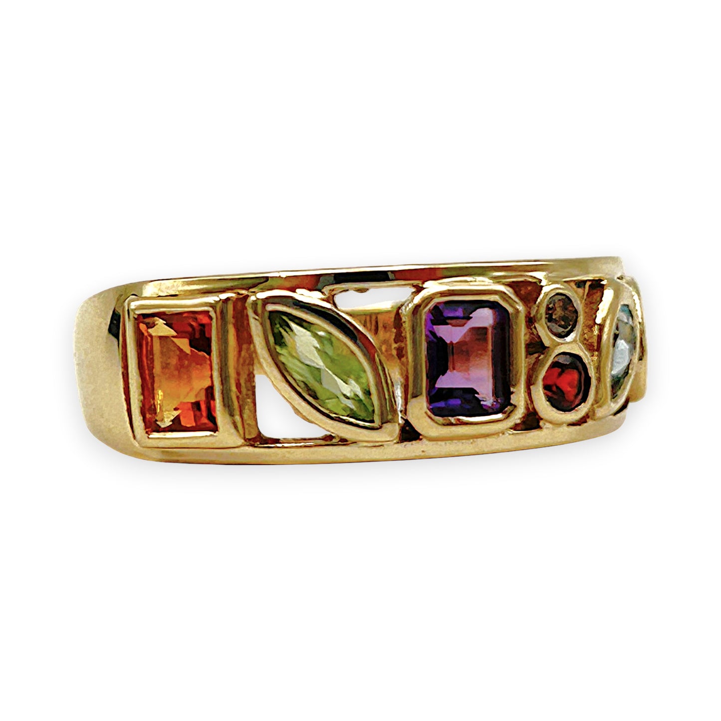 GOLD DEAL | 9kt Gold Aurora Serenade Band Ring Size N