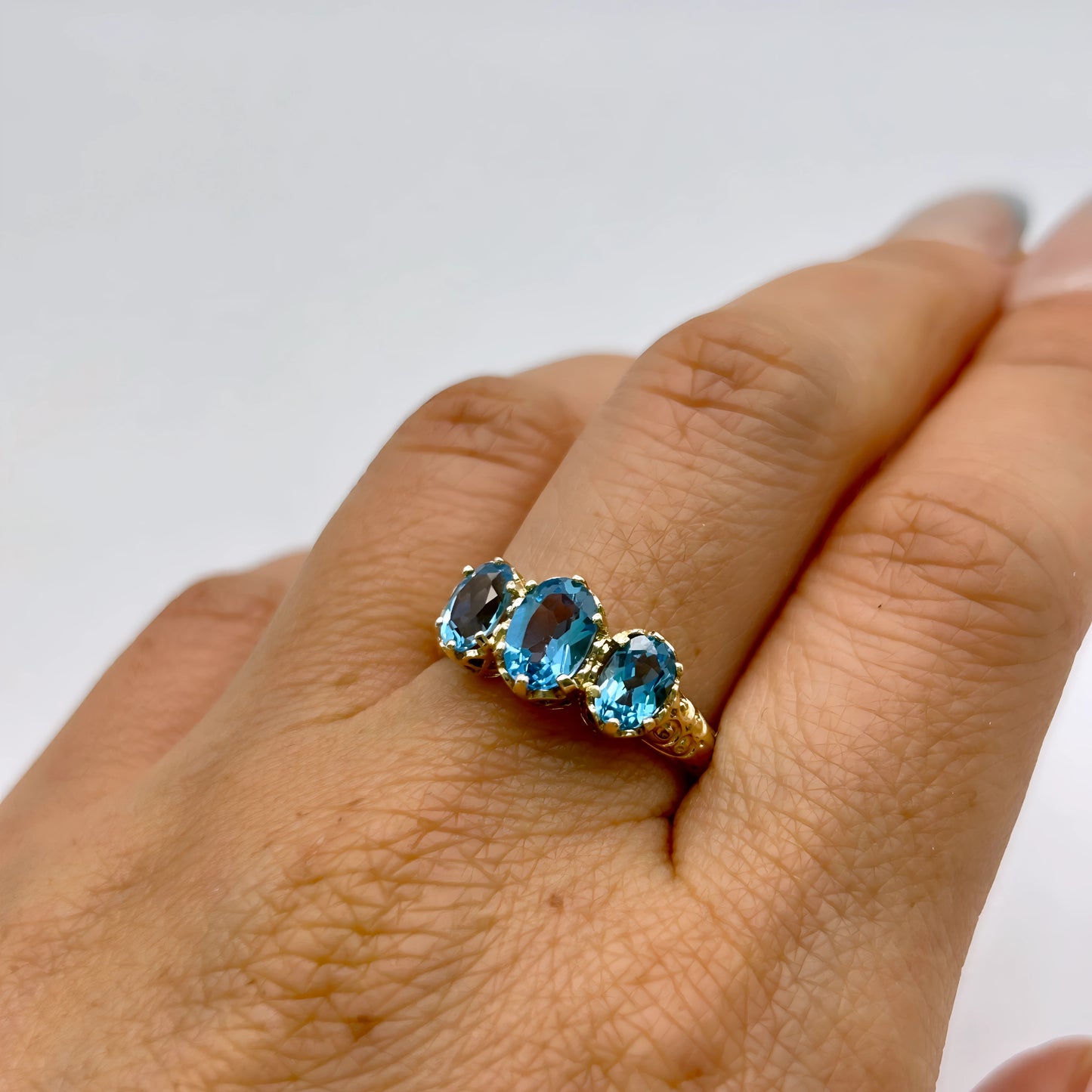 GOLD DEAL | 9kt Gold Celestial Topaz Serenade Ring-Refurbished