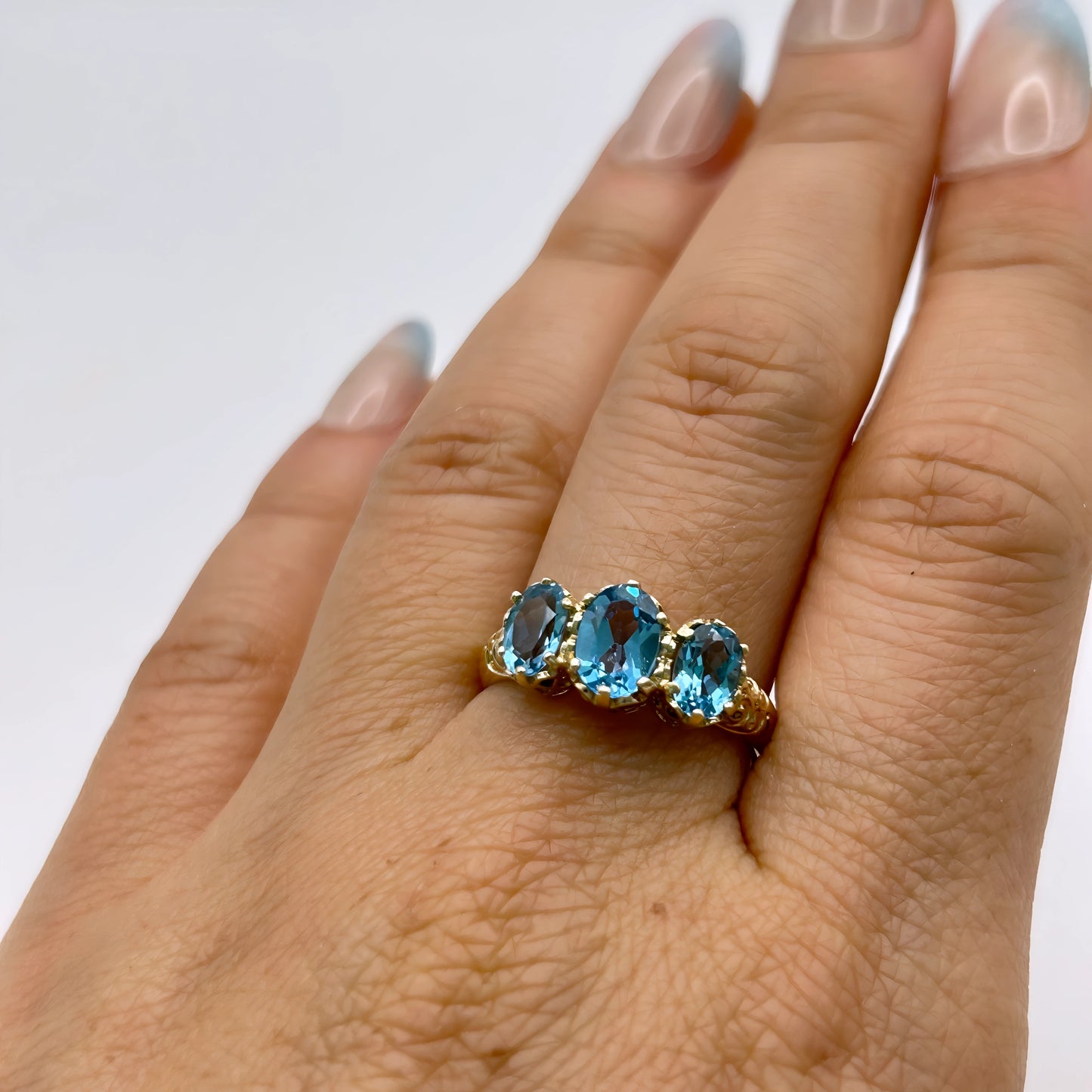 GOLD DEAL | 9kt Gold Celestial Topaz Serenade Ring-Refurbished