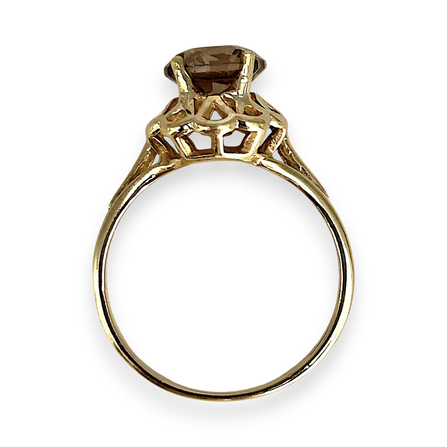 GOLD DEAL | 9kt Gold  Earthlight Topaz Crown Ring