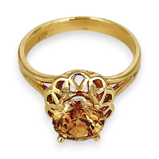 GOLD DEAL | 9kt Gold  Earthlight Topaz Crown Ring