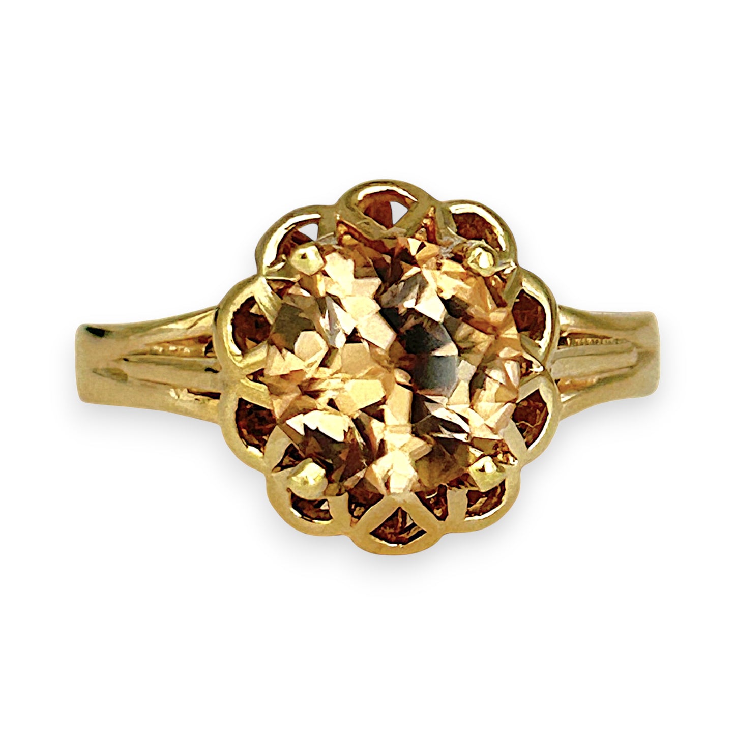 GOLD DEAL | 9kt Gold  Earthlight Topaz Crown Ring