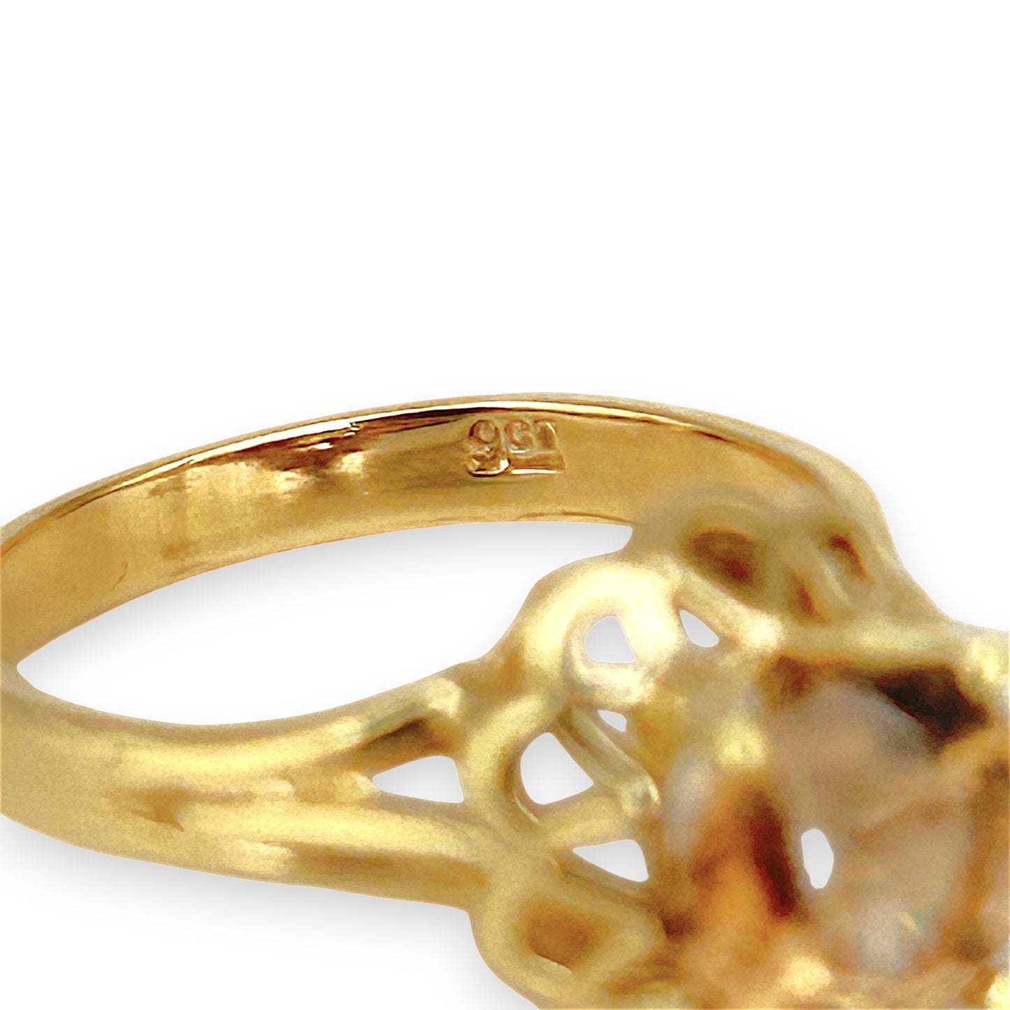 GOLD DEAL | 9kt Gold  Earthlight Topaz Crown Ring