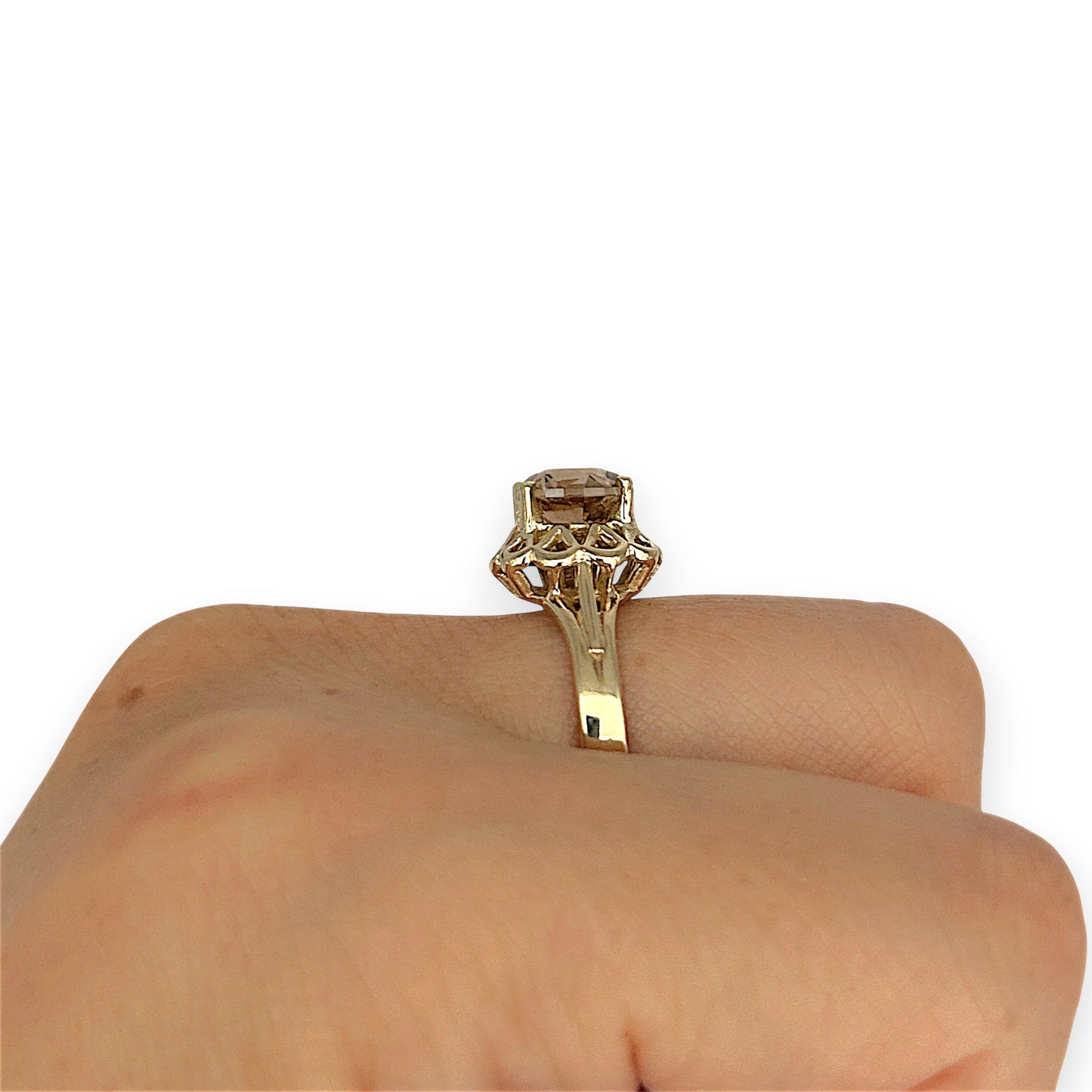 GOLD DEAL | 9kt Gold  Earthlight Topaz Crown Ring