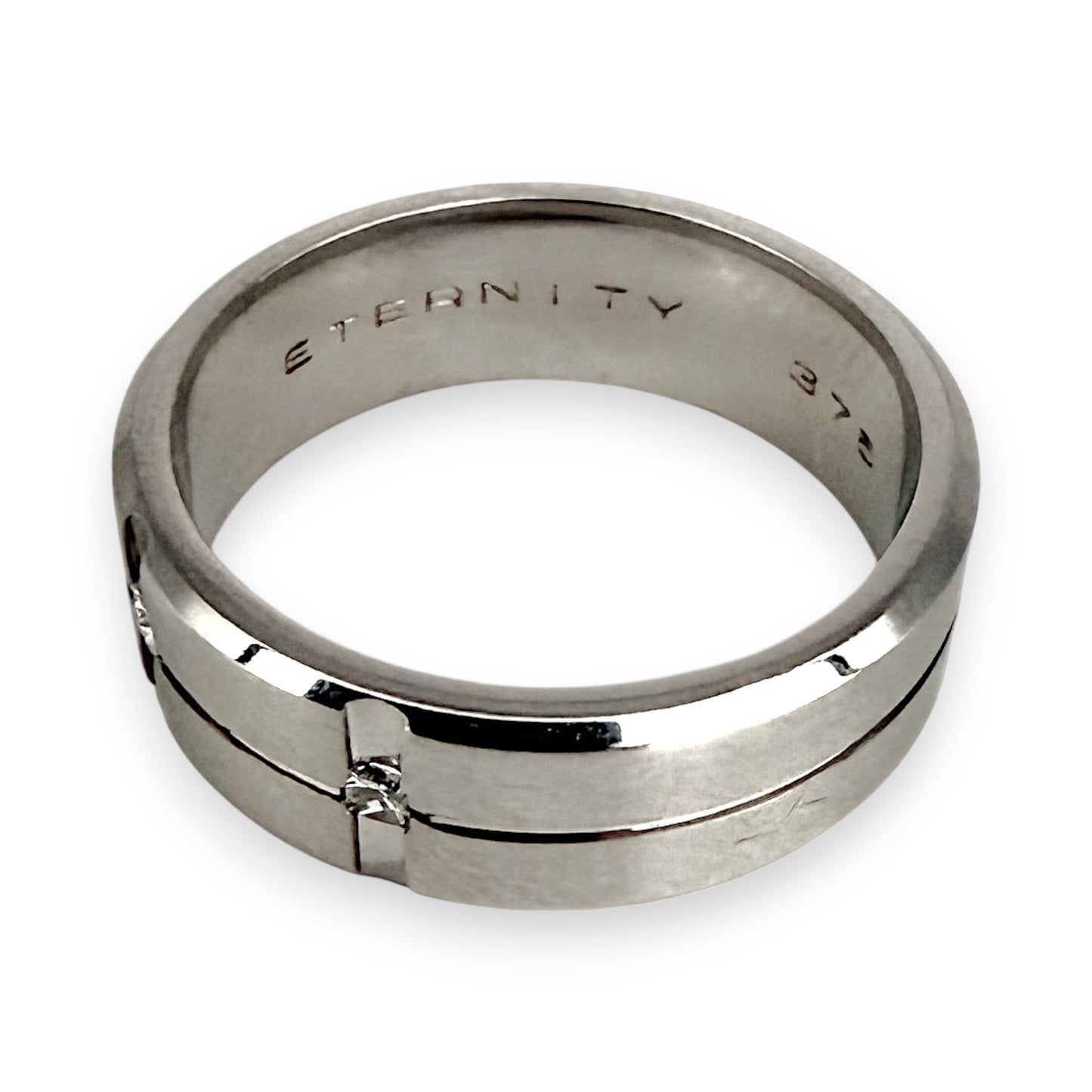 NZGD | 9ct White Gold Celestial Path Diamond Ring Size S