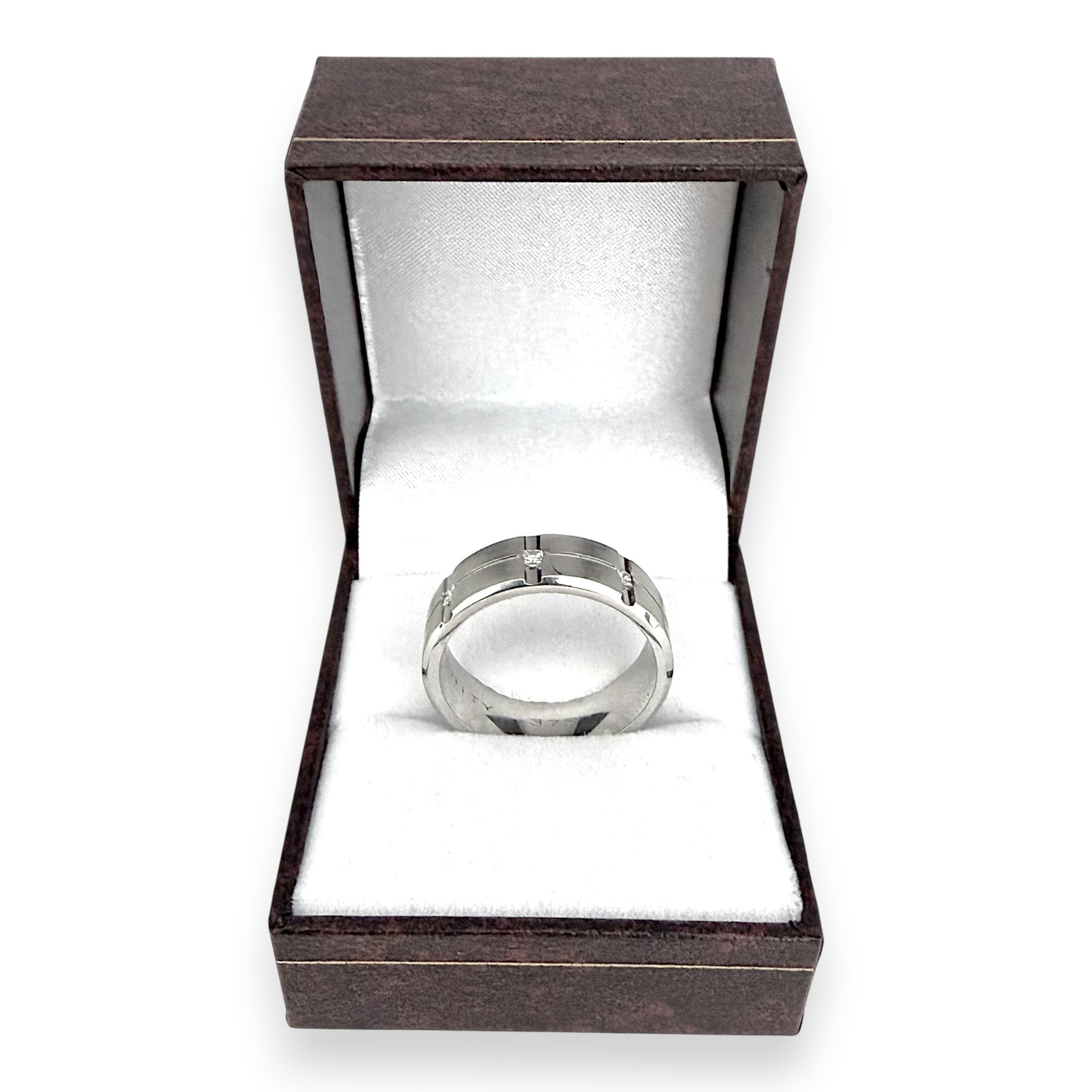 NZGD | 9ct White Gold Celestial Path Diamond Ring Size S