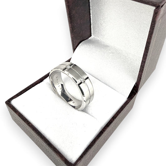 NZGD | 9ct White Gold Celestial Path Diamond Ring Size S
