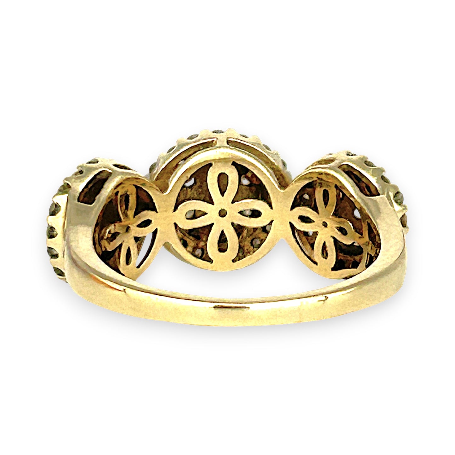 GOLD DEAL | 9ct Gold Refurbished Trio of Brilliance Diamond Ring TDW1.00ct.