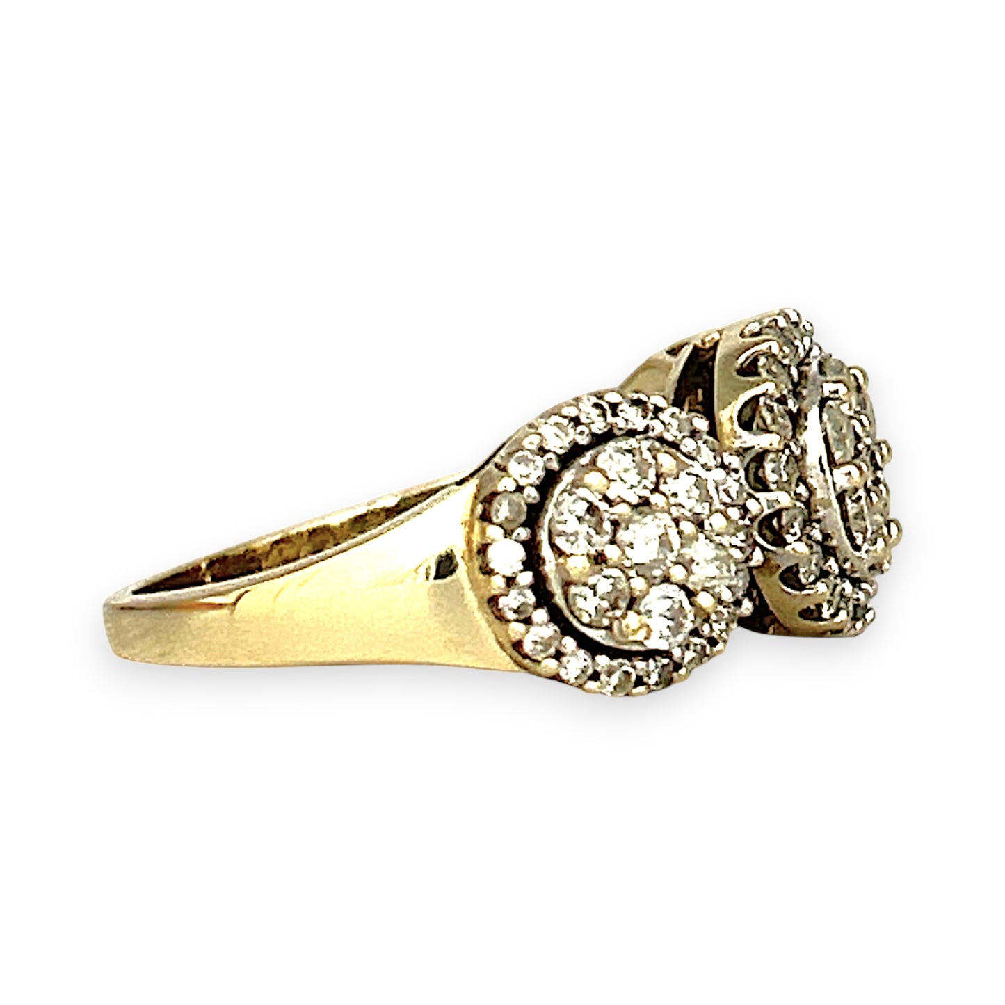 GOLD DEAL | 9ct Gold Refurbished Trio of Brilliance Diamond Ring TDW1.00ct.