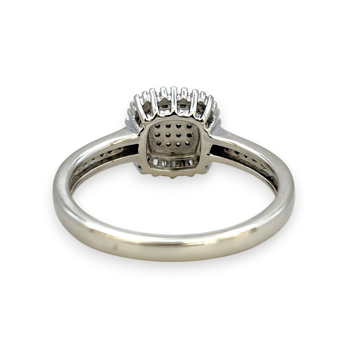 NZGD | 9ct White Gold Celestial Diamond Cluster Ring Size O