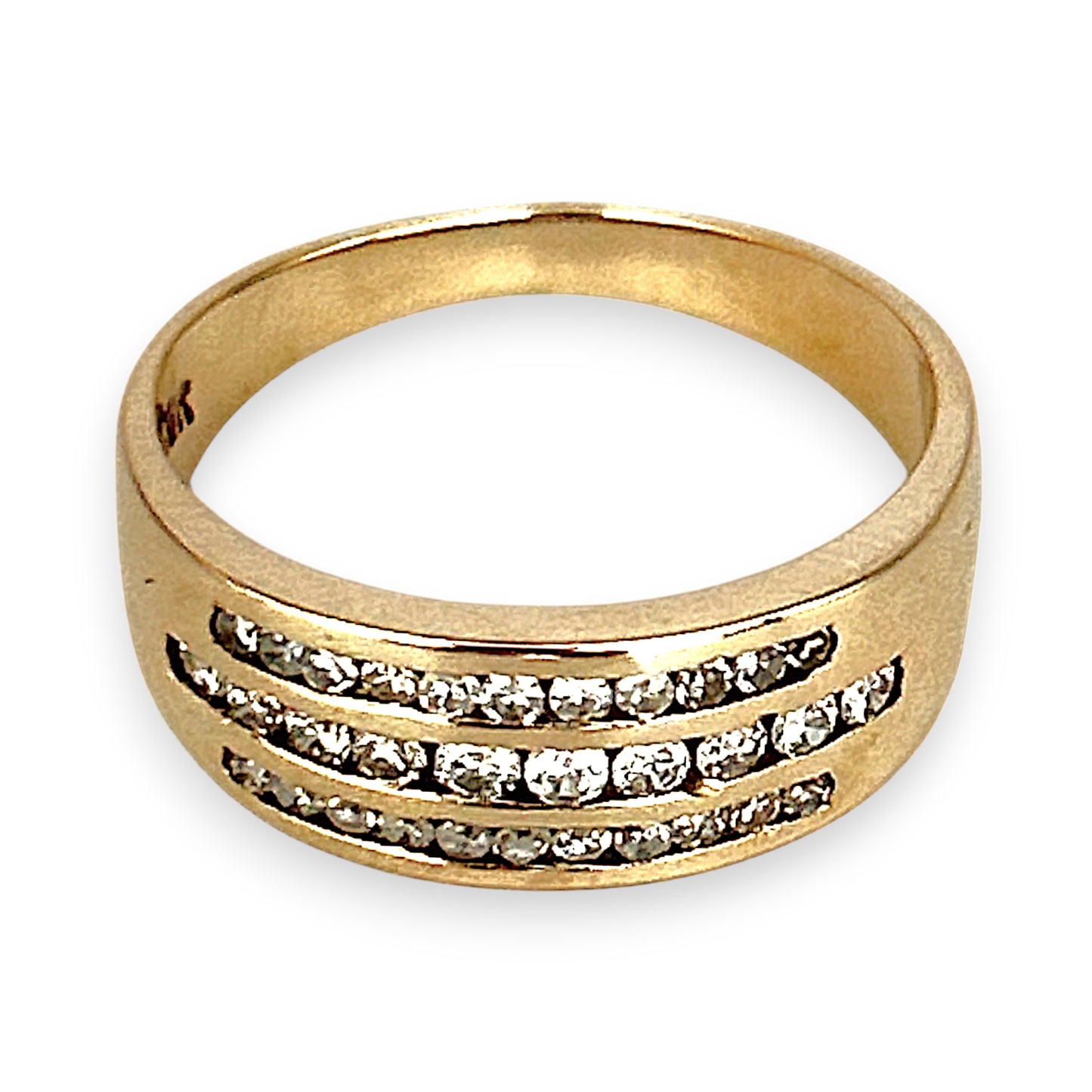 GOLD DEAL | 9ct Gold Refurbished Triluxe Channel Band Ring Size P