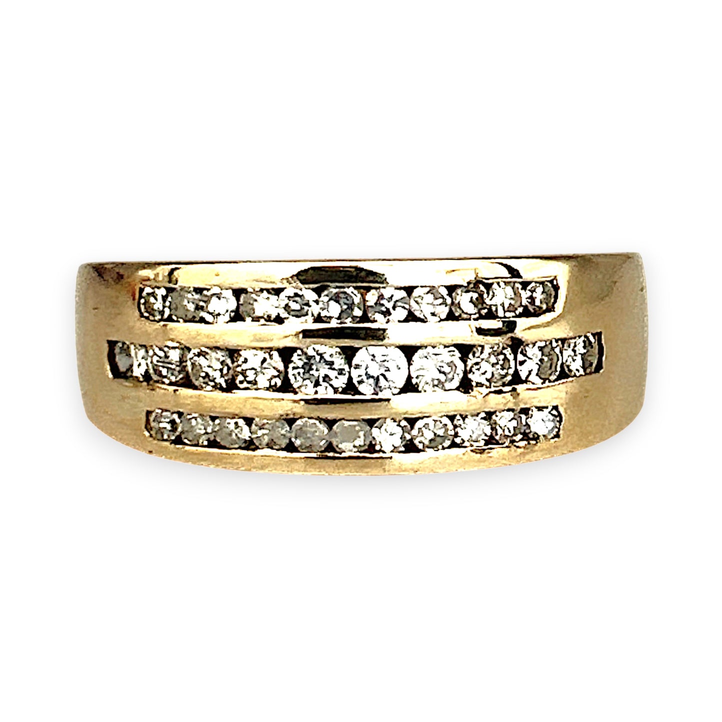 GOLD DEAL | 9ct Gold Refurbished Triluxe Channel Band Ring Size P