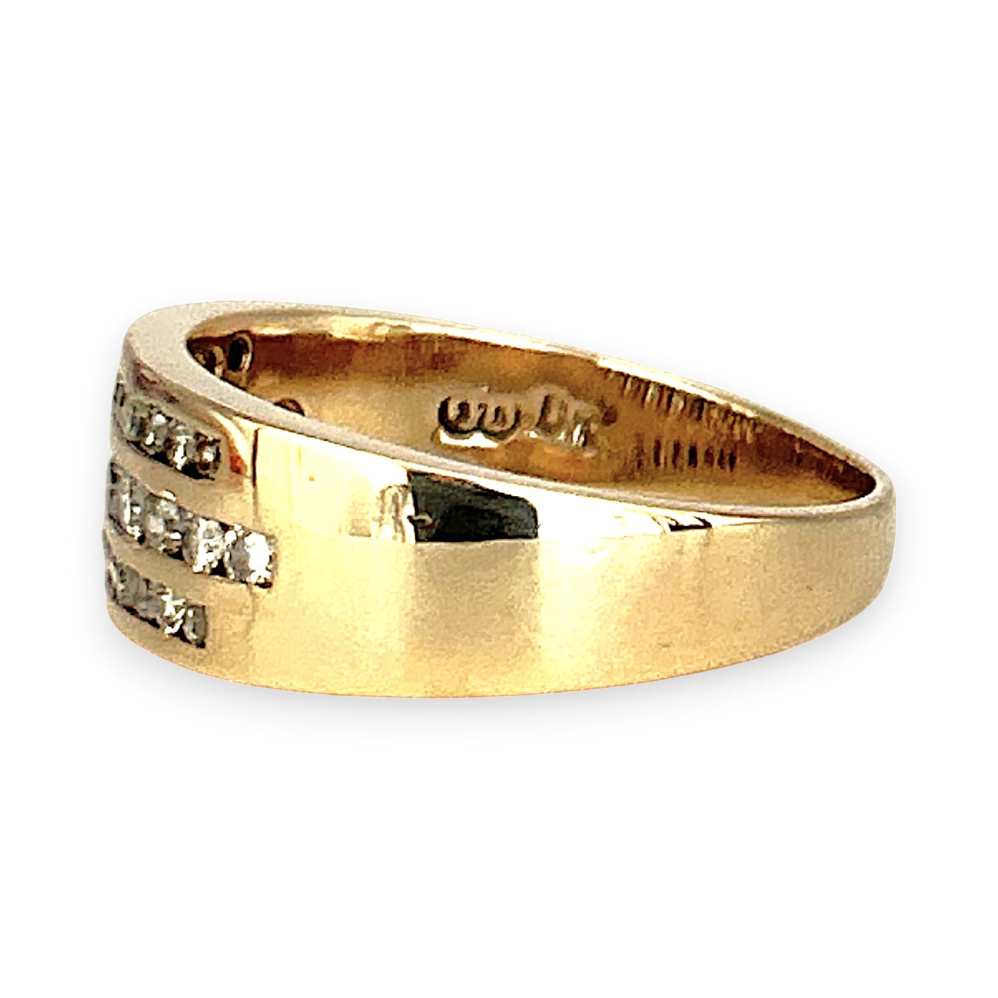 GOLD DEAL | 9ct Gold Refurbished Triluxe Channel Band Ring Size P