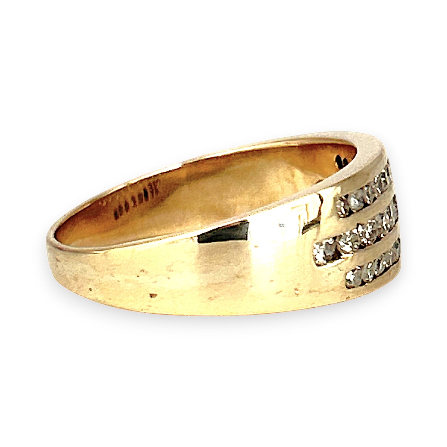 GOLD DEAL | 9ct Gold Refurbished Triluxe Channel Band Ring Size P