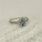 NZGD | 9ct White Gold Tanzanite Petal Crown Ring Size N