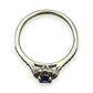 NZGD | 9ct White Gold Tanzanite Petal Crown Ring Size N