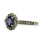NZGD | 9ct White Gold Tanzanite Petal Crown Ring Size N