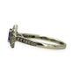 NZGD | 9ct White Gold Tanzanite Petal Crown Ring Size N