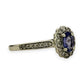 NZGD | 9ct White Gold Tanzanite Petal Crown Ring Size N