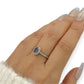 NZGD | 9ct White Gold Tanzanite Petal Crown Ring Size N