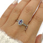 NZGD | 9ct White Gold Tanzanite Petal Crown Ring Size N