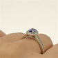 NZGD | 9ct White Gold Tanzanite Petal Crown Ring Size N