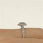 NZGD | 9ct White Gold Tanzanite Petal Crown Ring Size N