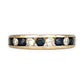 10K Gold MHJ Diamond &  Sapphire Ring Size O. R # 239