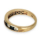 10K Gold MHJ Diamond &  Sapphire Ring Size O. R # 239