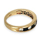 10K Gold MHJ Diamond &  Sapphire Ring Size O. R # 239