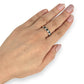 10K Gold MHJ Diamond &  Sapphire Ring Size O. R # 239
