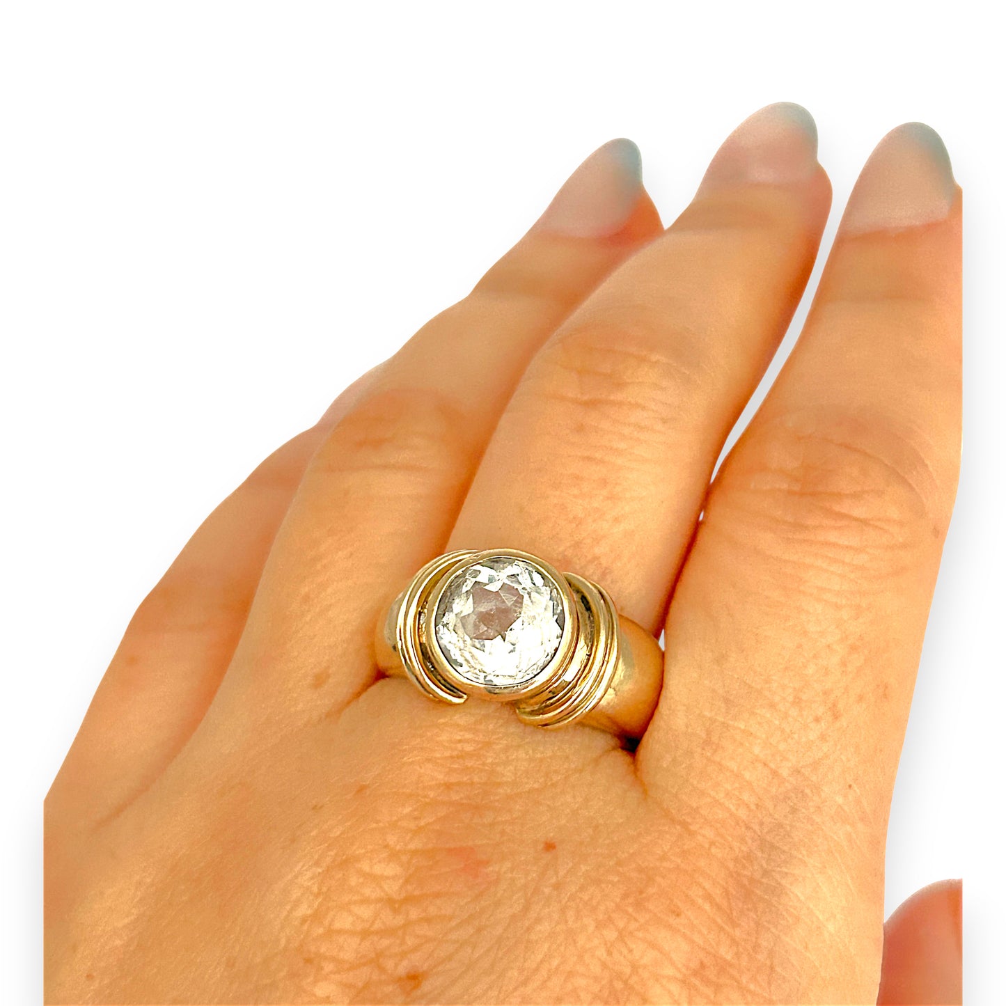 GOLD DEAL | 9kt Gold Heritage Golden Orbit Ring Size R