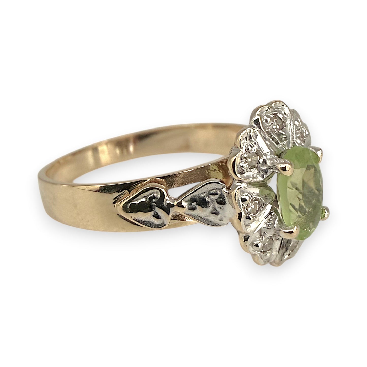 NZGD | 9ct Gold Vintage Verdant Glow Ring Size L