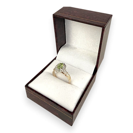NZGD | 9ct Gold Vintage Verdant Glow Ring Size L
