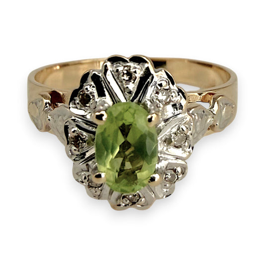 NZGD | 9ct Gold Vintage Verdant Glow Ring Size L