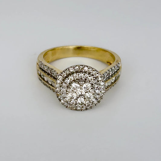 GOLD DEAL | 9kt Gold Refurbished Celestial Bloom Ring Valuation $3,100