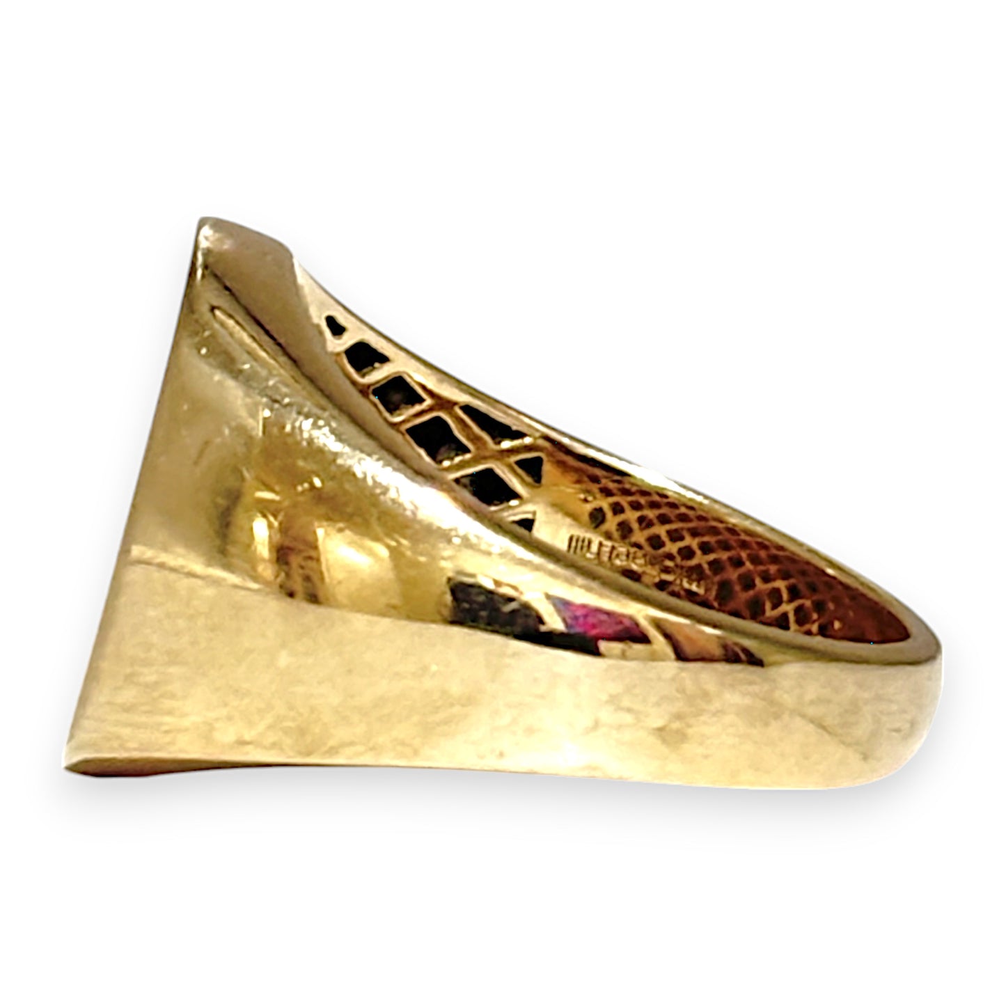 10ct Gold Michael Hill Plain Oval Signet Ring Size V. R # 243
