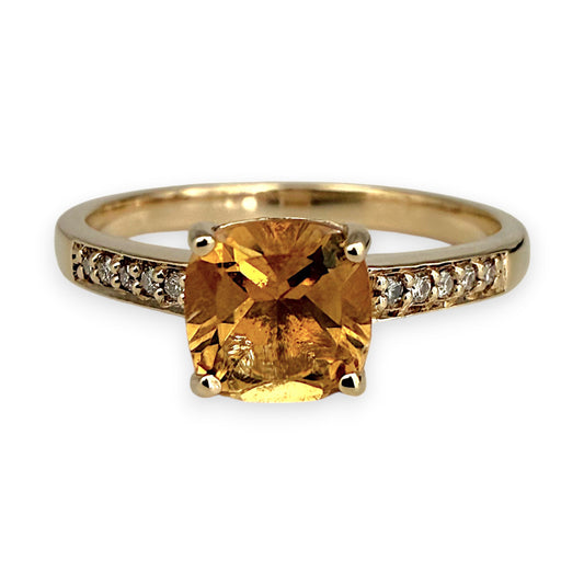 NZGD | 9ct Gold Sunfire Citrine Ring Size O