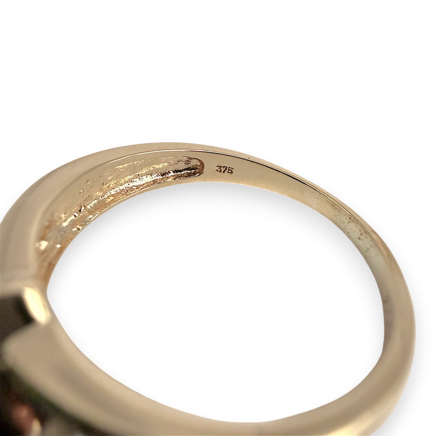 NZGD | 9ct Gold Luminous Green Serenity Ring Size p 1/2