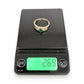 NZGD | 9ct Gold Luminous Green Serenity Ring Size p 1/2