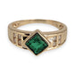 NZGD | 9ct Gold Luminous Green Serenity Ring Size p 1/2
