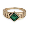NZGD | 9ct Gold Luminous Green Serenity Ring Size p 1/2