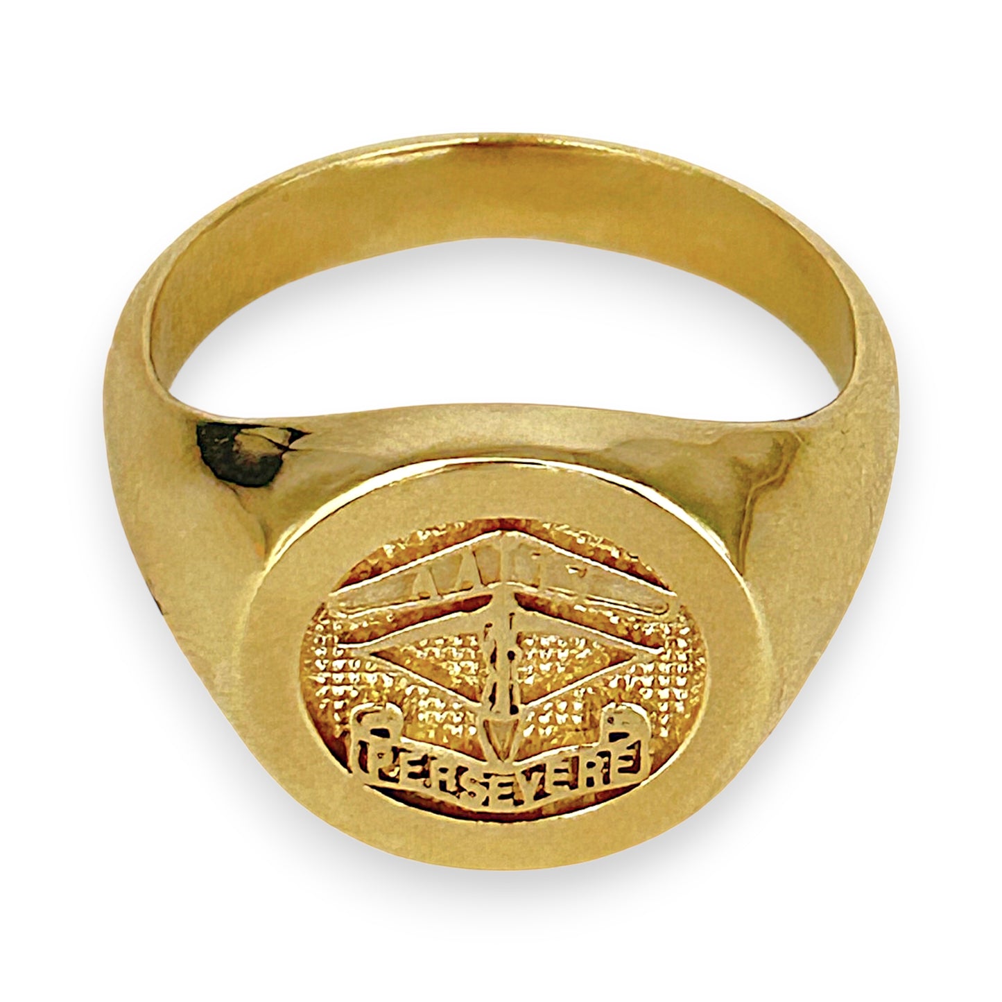 GOLD DEAL | 9kt Gold AATTV Perseverance Signet Ring Valuation $3,706