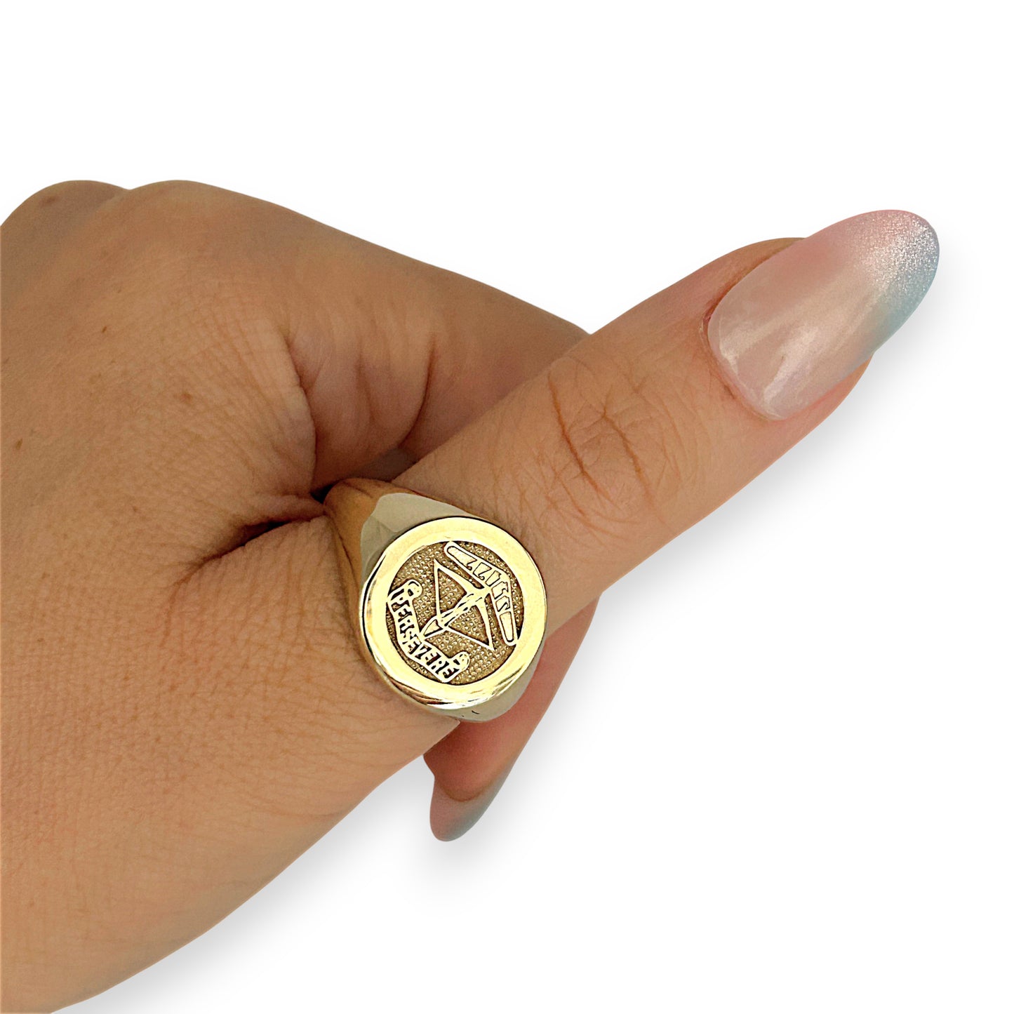 GOLD DEAL | 9kt Gold AATTV Perseverance Signet Ring Valuation $3,706