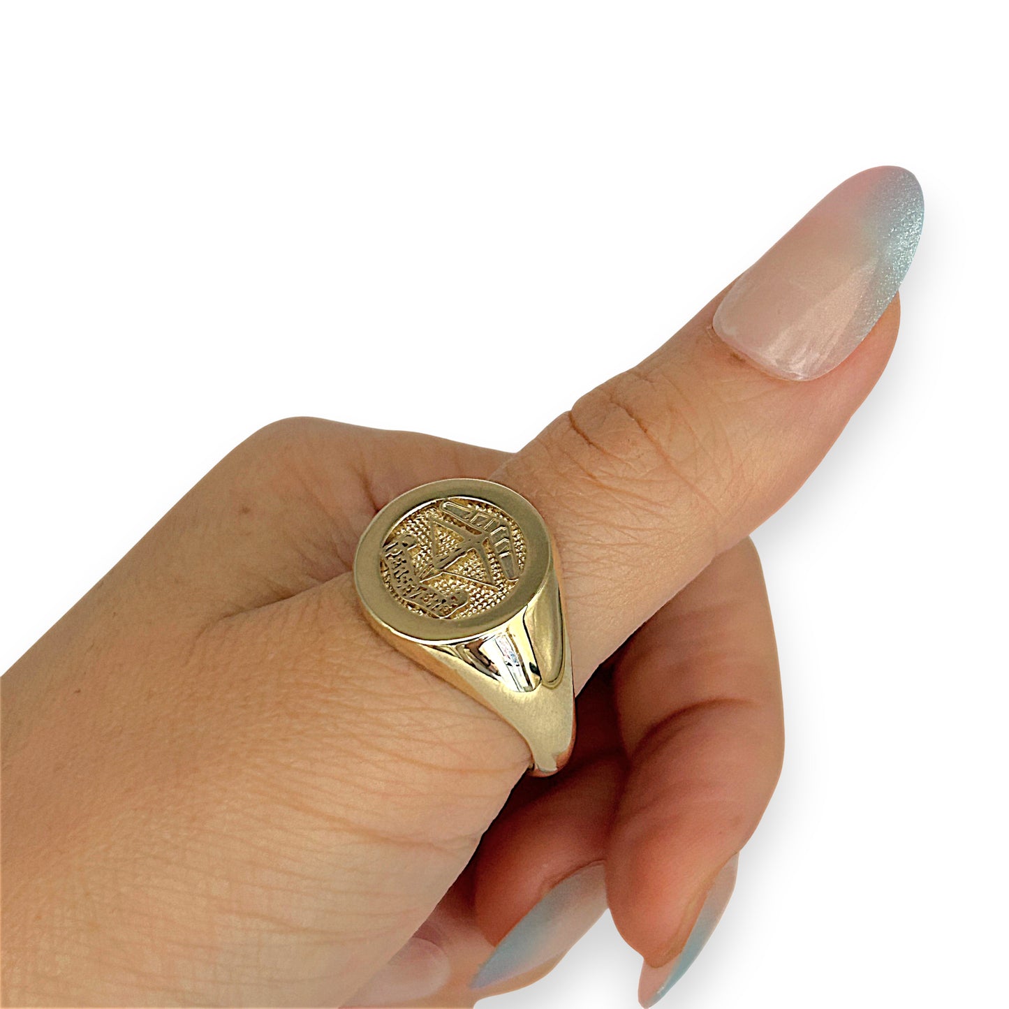 GOLD DEAL | 9kt Gold AATTV Perseverance Signet Ring Valuation $3,706