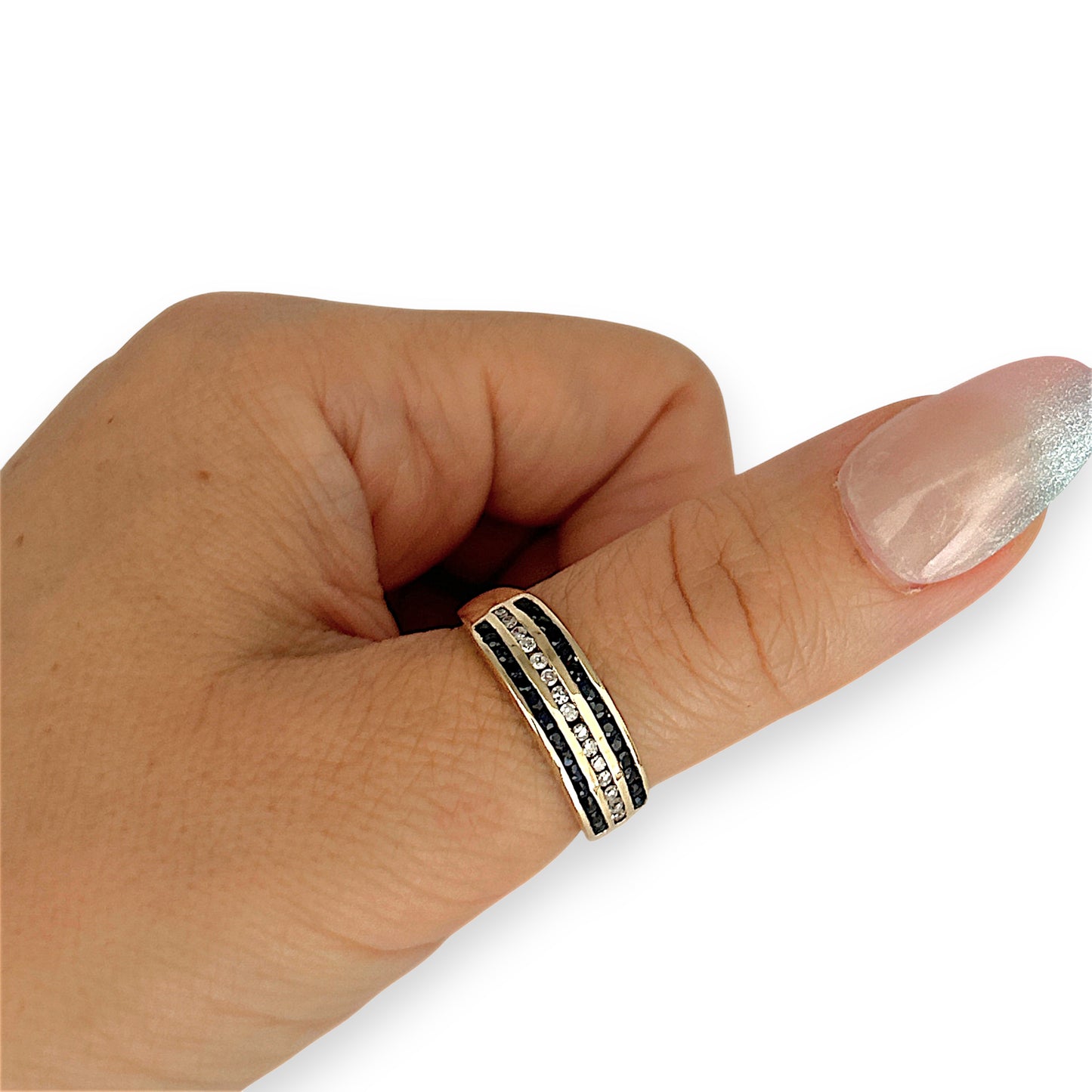 GOLD DEAL | 9kt Gold Midnight Cascade Band Ring