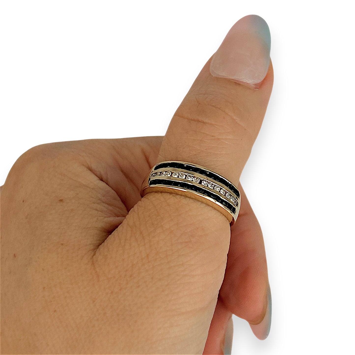 GOLD DEAL | 9kt Gold Midnight Cascade Band Ring