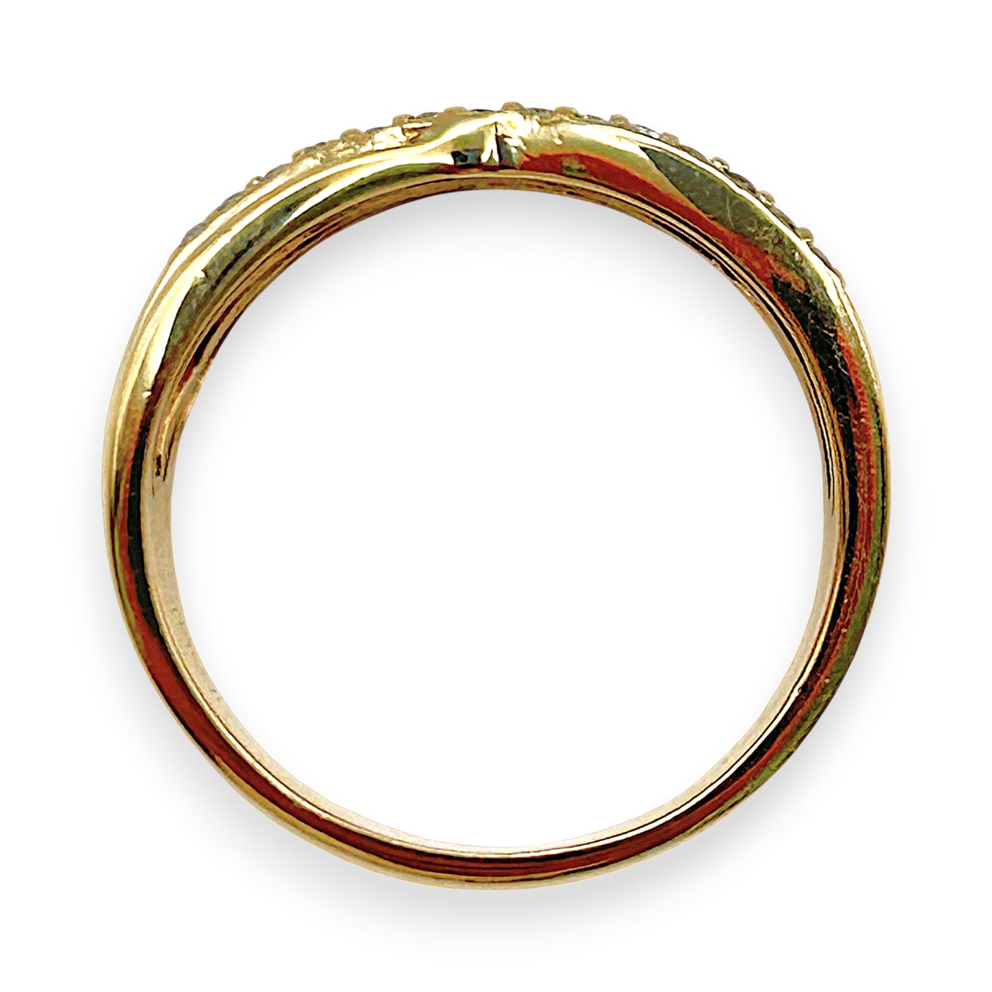 GOLD DEAL | 9kt Gold Swarovski Starlight Wave Ring Valuation $1,750