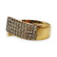 GOLD DEAL | 9kt Gold Swarovski Starlight Wave Ring Valuation $1,750