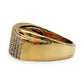 GOLD DEAL | 9kt Gold Swarovski Starlight Wave Ring Valuation $1,750